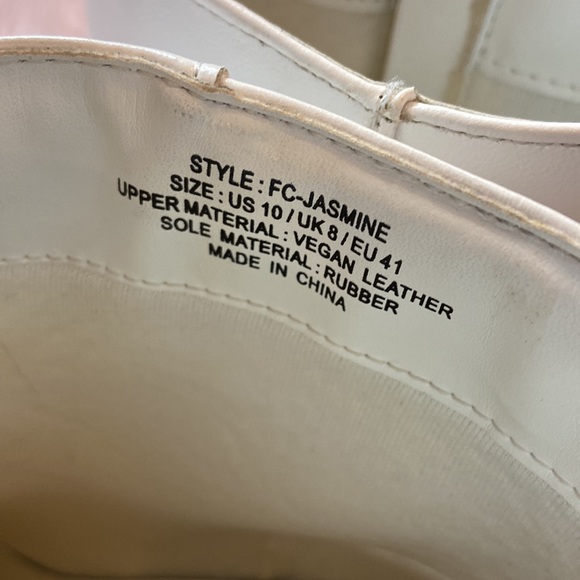 French Connection Jasmine White Lug Sole Platform Heels Booties Ankle Bo… - Picture 6 of 9